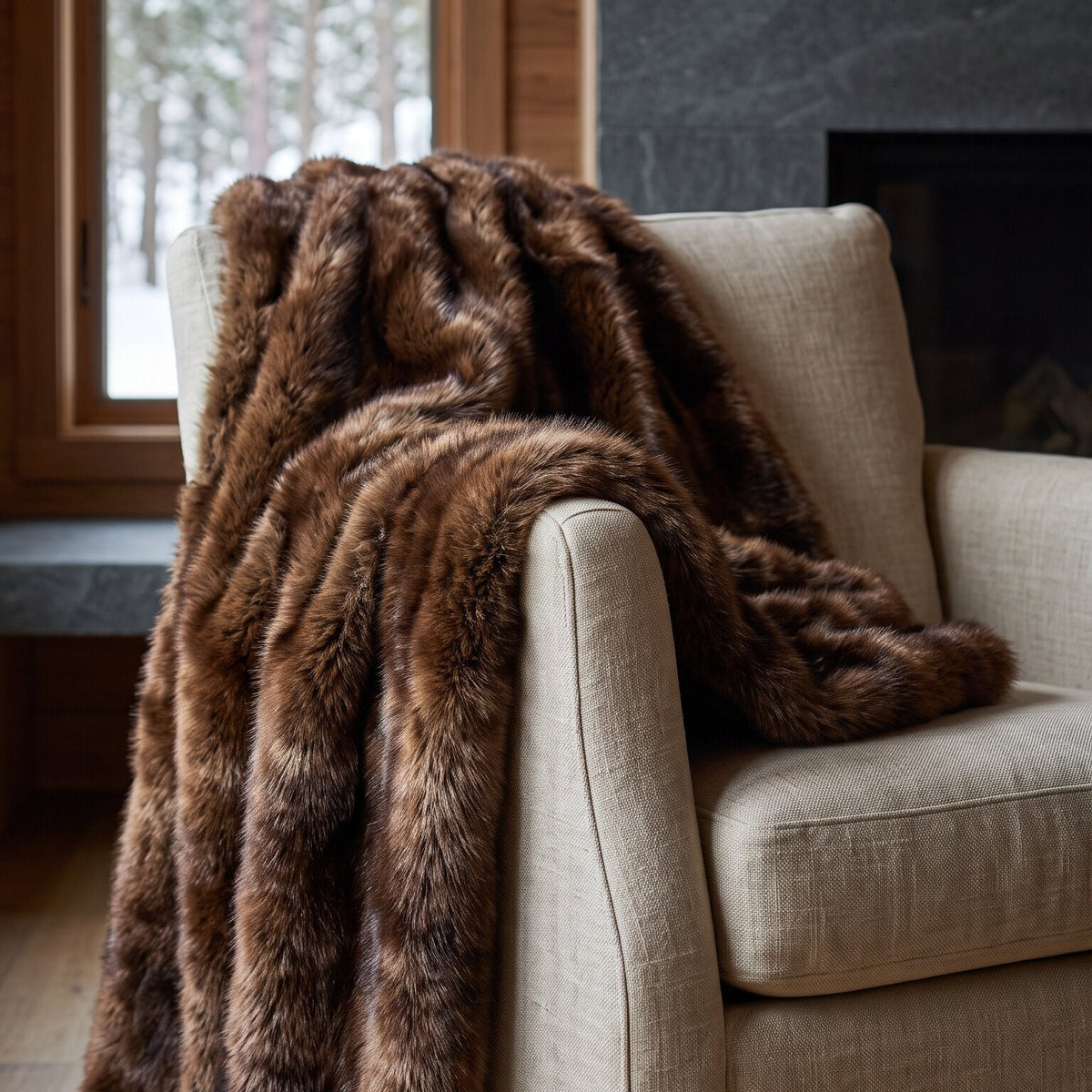 Northern Classics Beaver Fur Throw