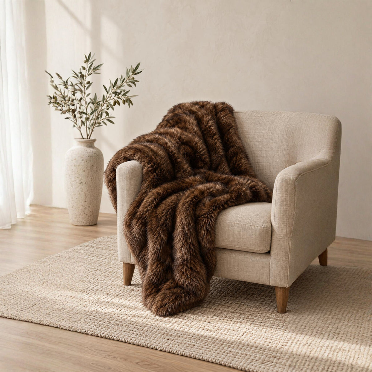 Northern Classics Beaver Fur Throw