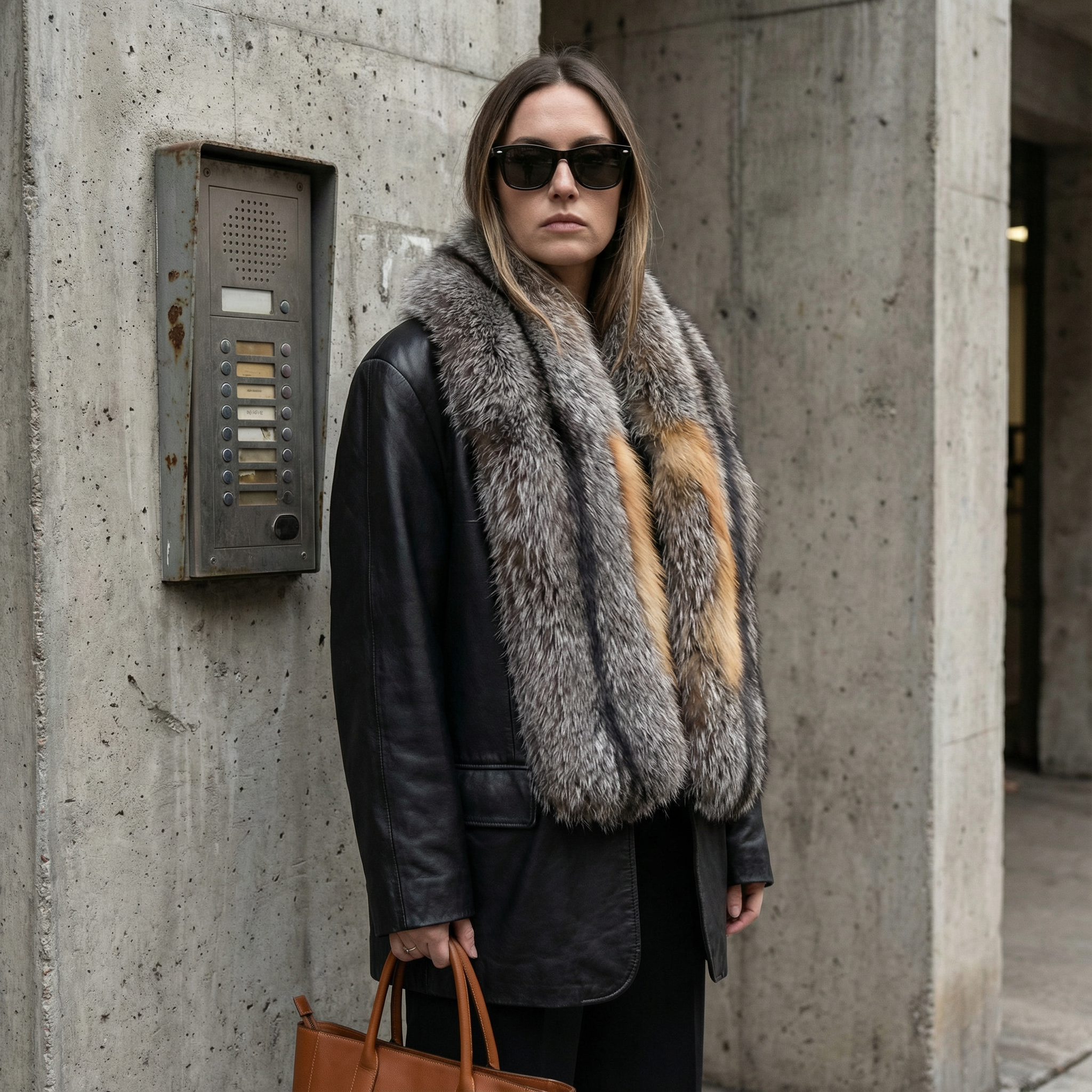 Northern Classics Grey Fox Fur Scarf