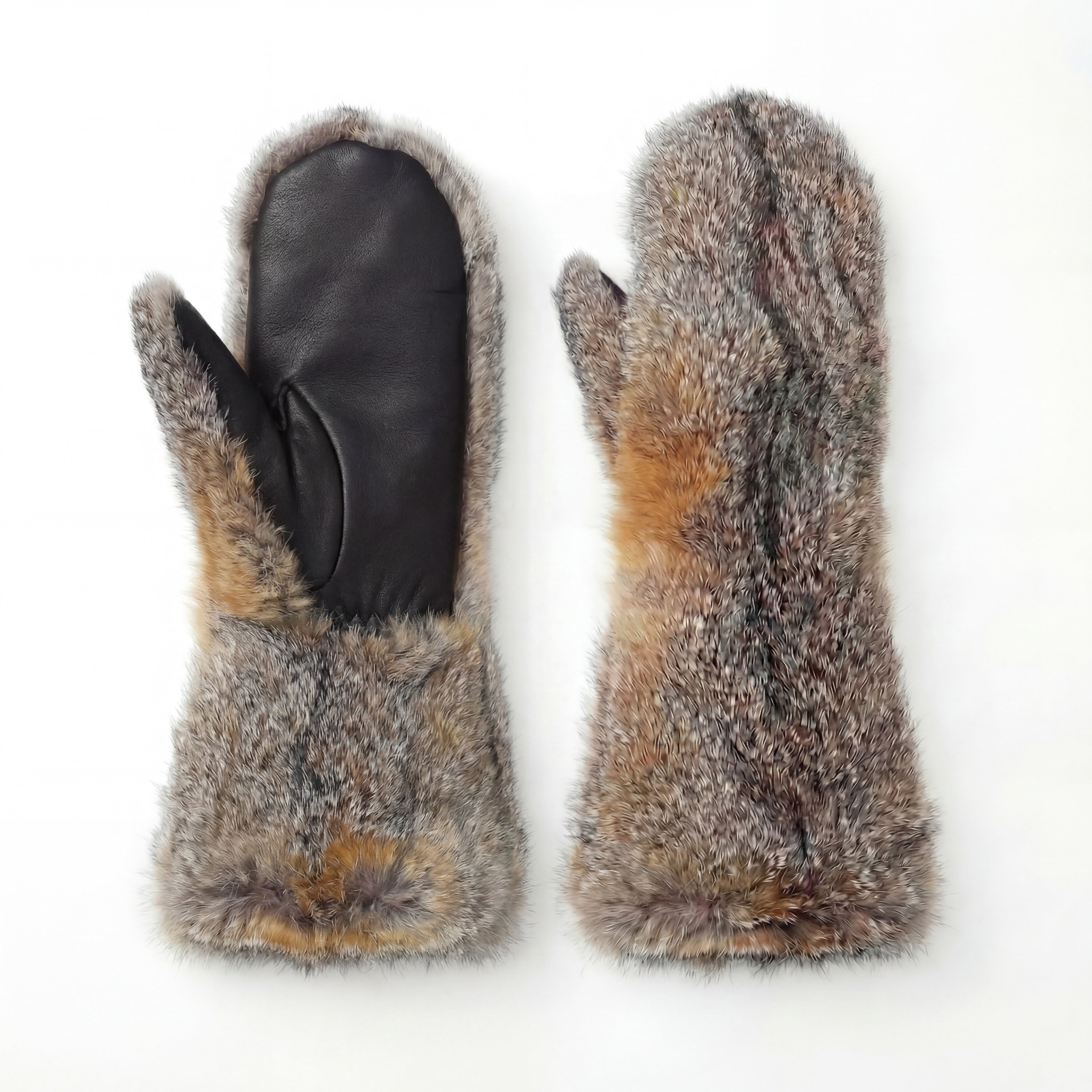 Northern Classics Men's Grey Fox Fur Mittens