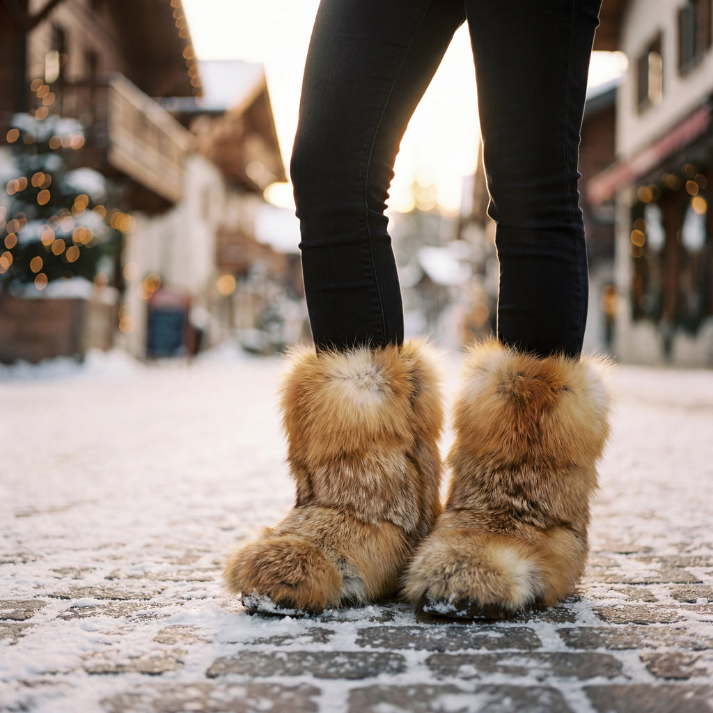 Northern Classics Red Fox Fur Booties