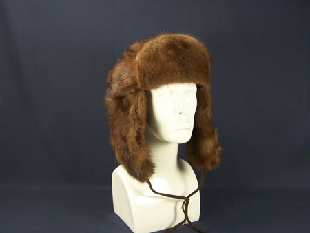 Northern Classics Trooper Style Wild Mink Fur Hat