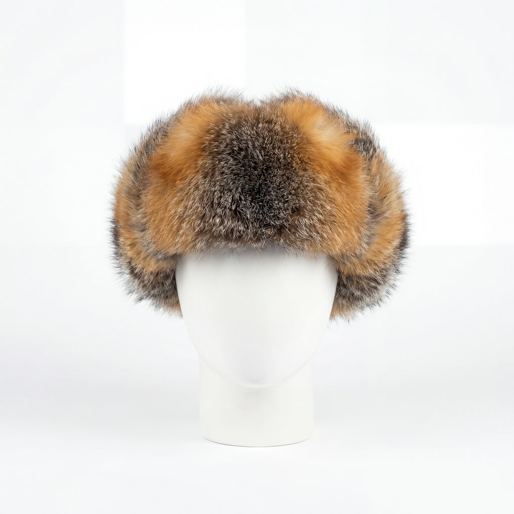 Northern Classics Trooper Style Grey Fox Fur Hat
