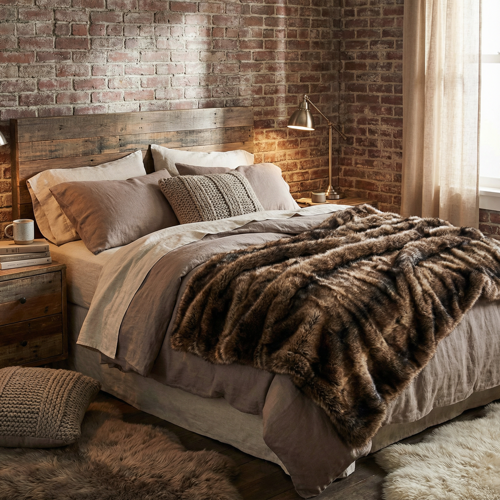 Northern Classics Raccoon Fur Throw