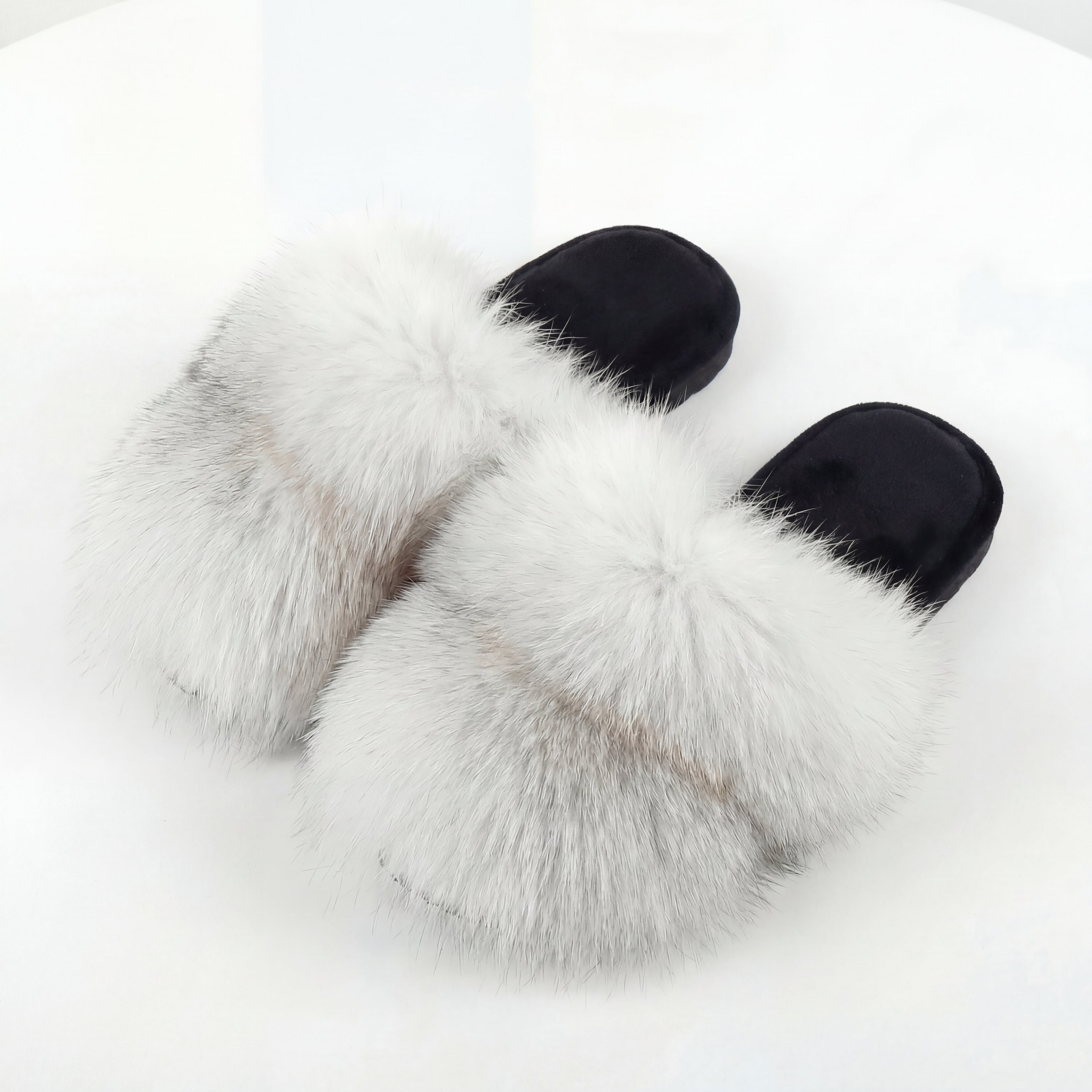 Northern Classics Arctic Fox Fur Slippers