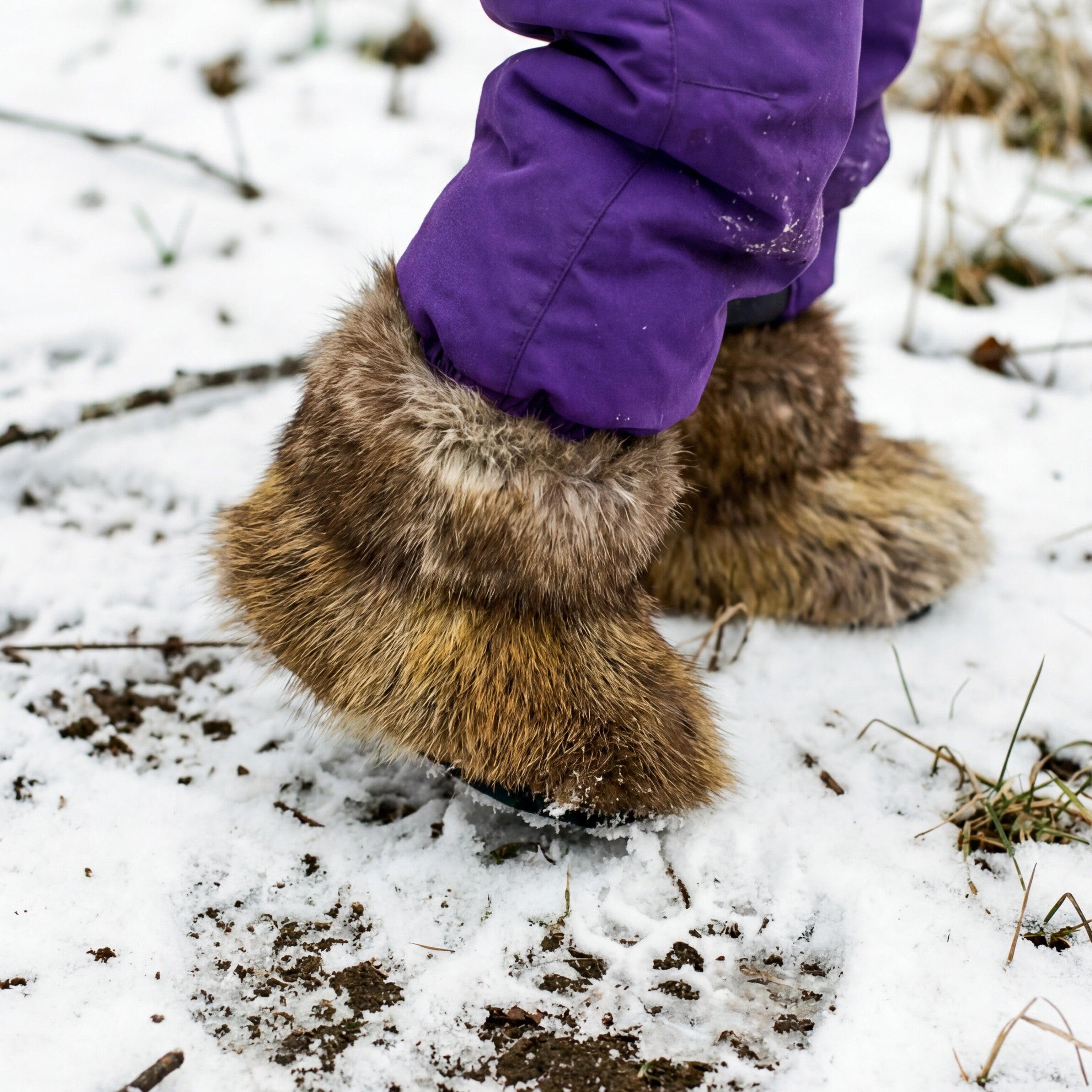 Northern Classics Beaver Fur Baby Booties