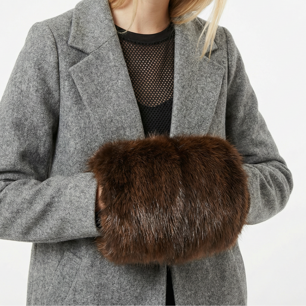 Northern Classics Beaver Fur Hand Muffs