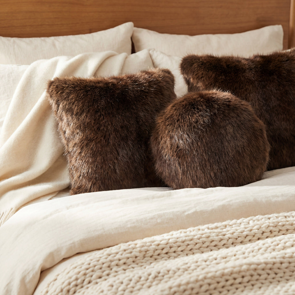 Northern Classics Beaver Fur Pillows
