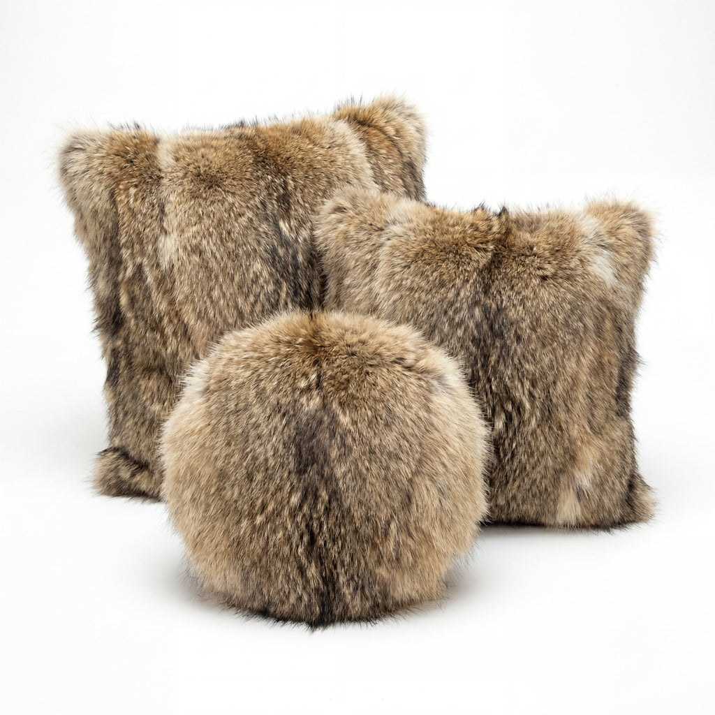 Northern Classics Coyote Fur Pillows