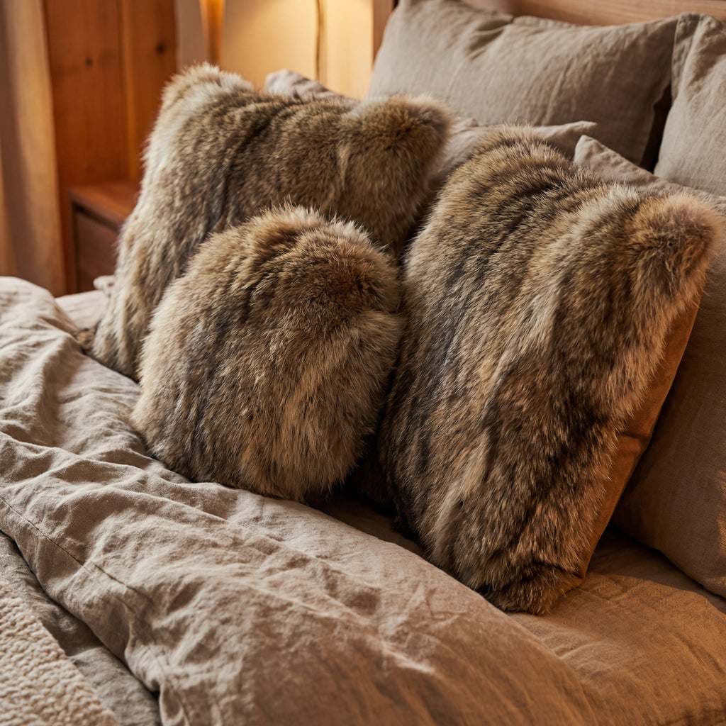 Northern Classics Coyote Fur Pillows