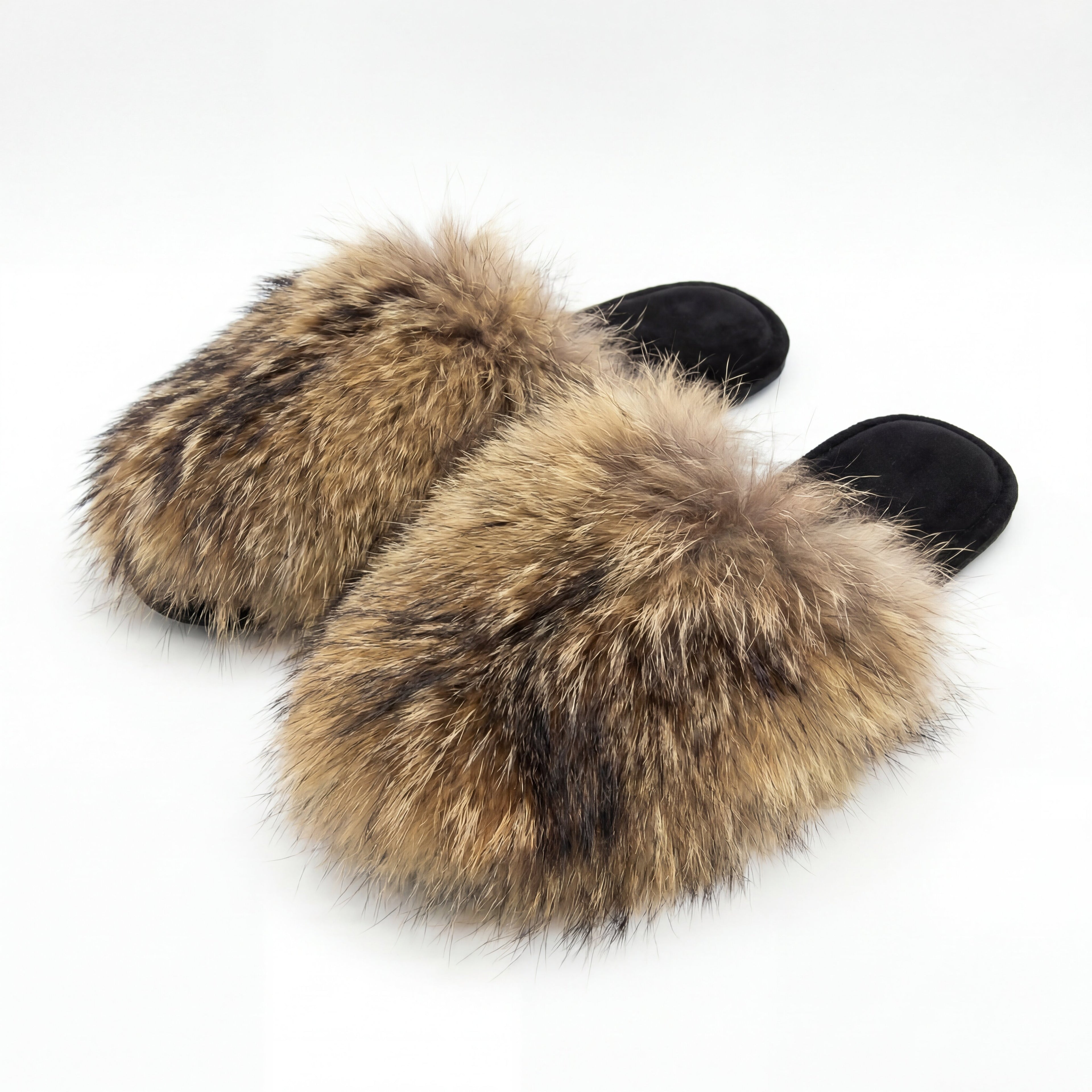 Northern Classics Coyote Fur Slippers