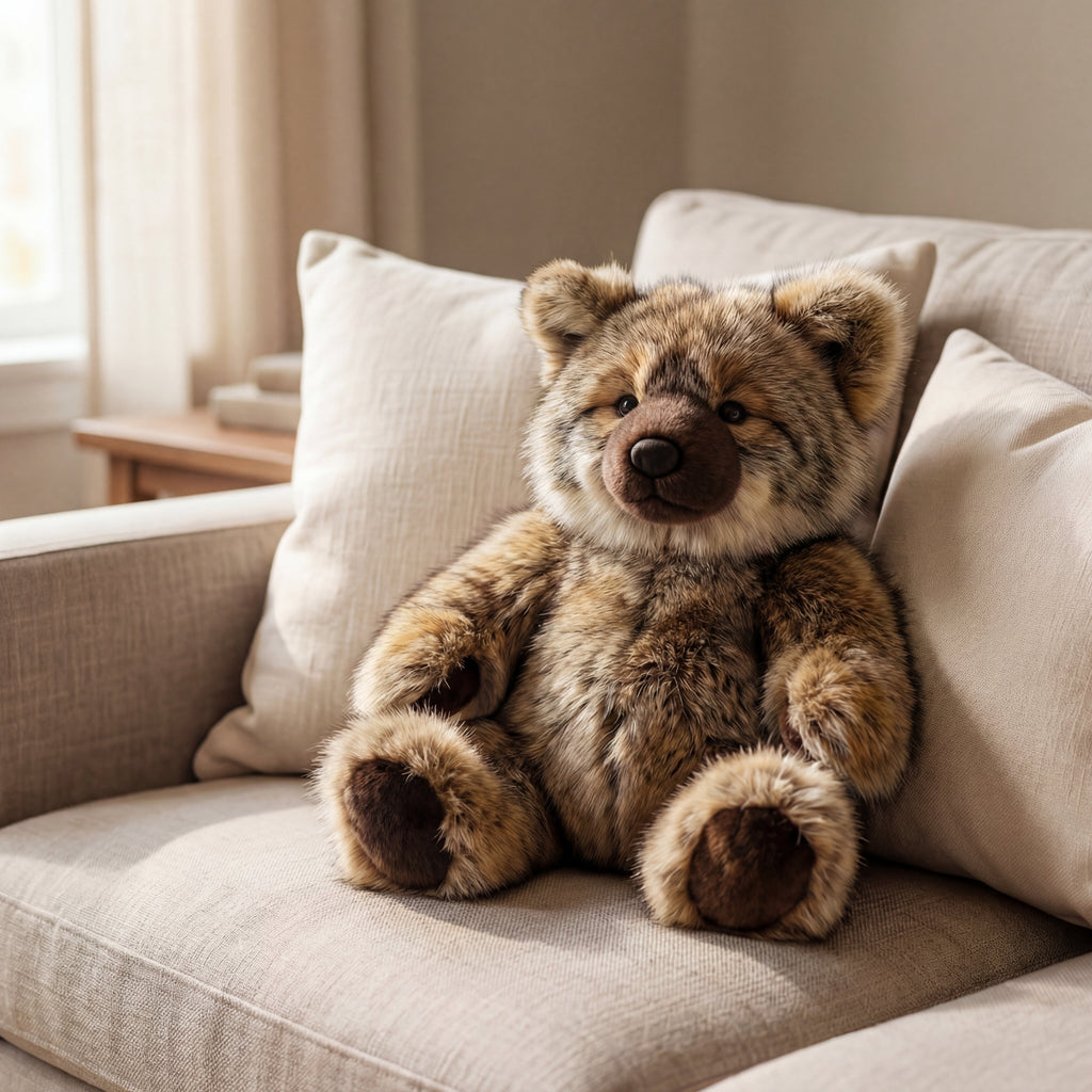 coyote fur teddy bear