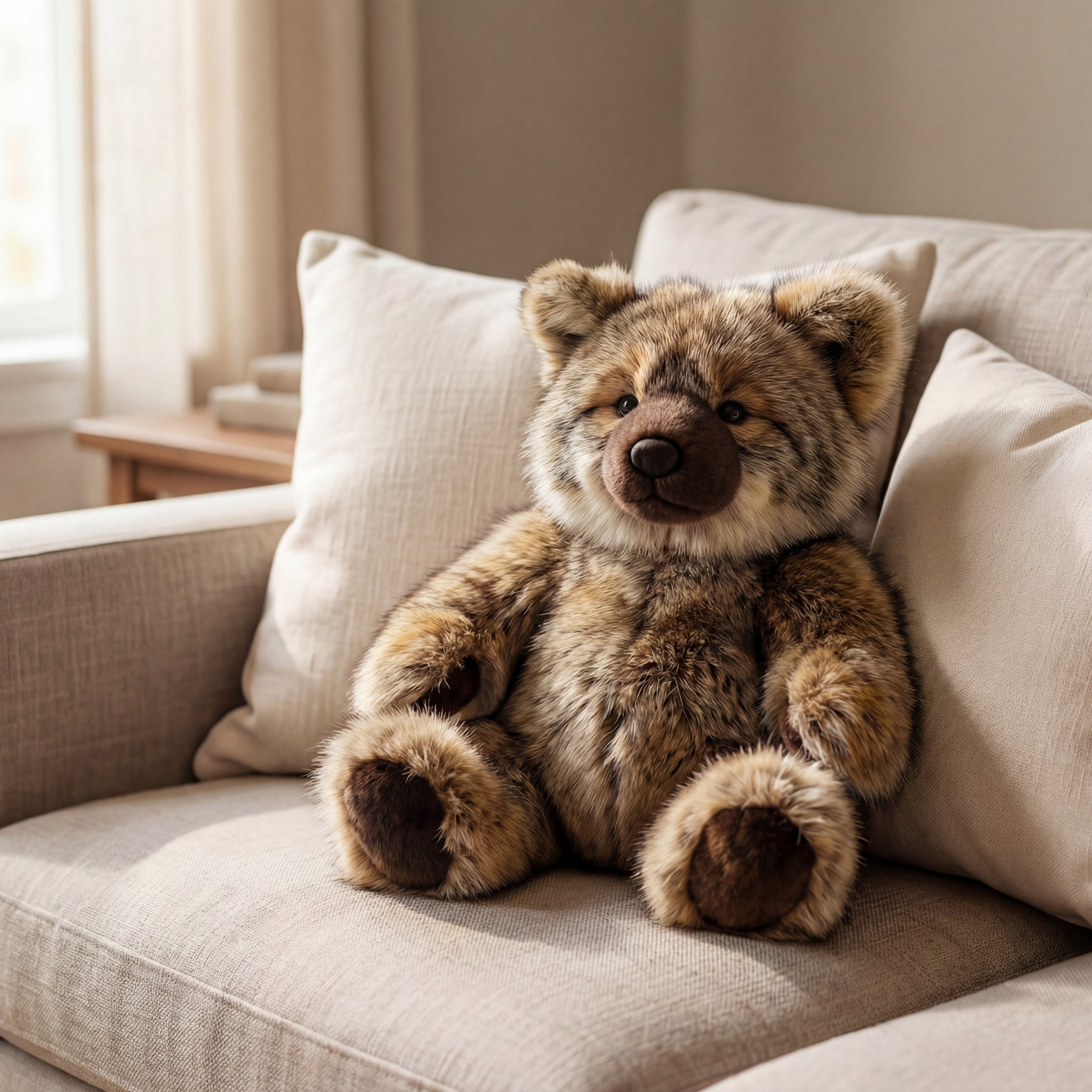 coyote fur teddy bear
