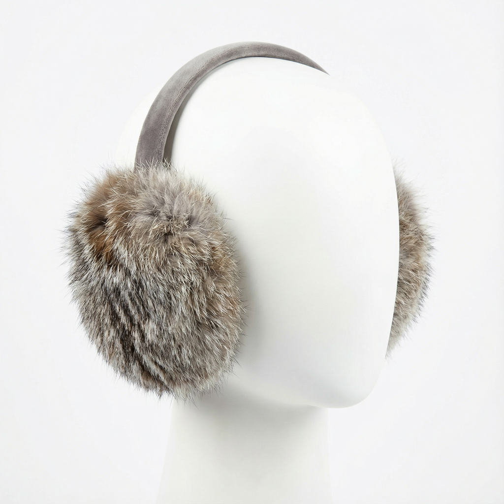 Northern Classics Grey Fox Fur Earmuffs