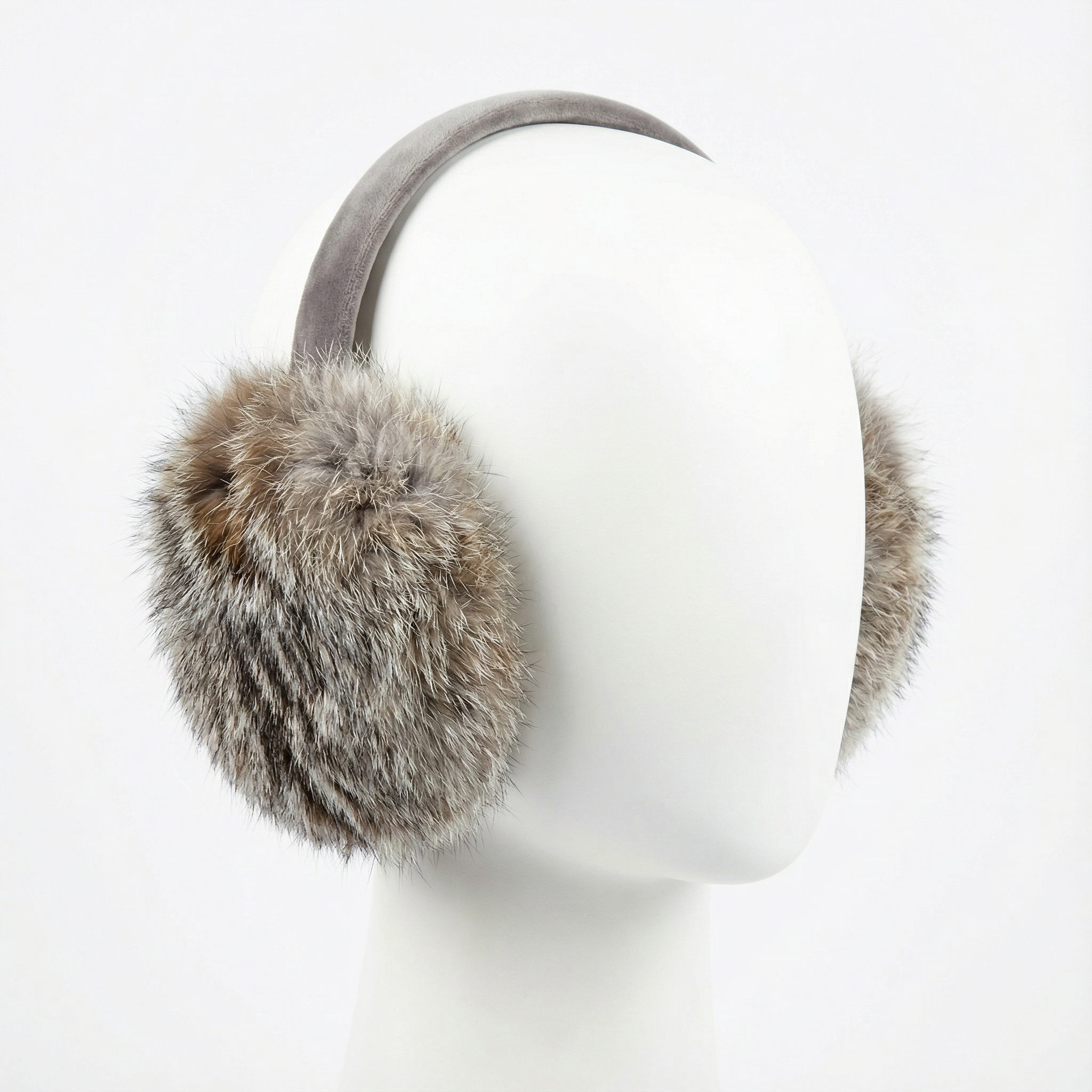 Northern Classics Grey Fox Fur Earmuffs