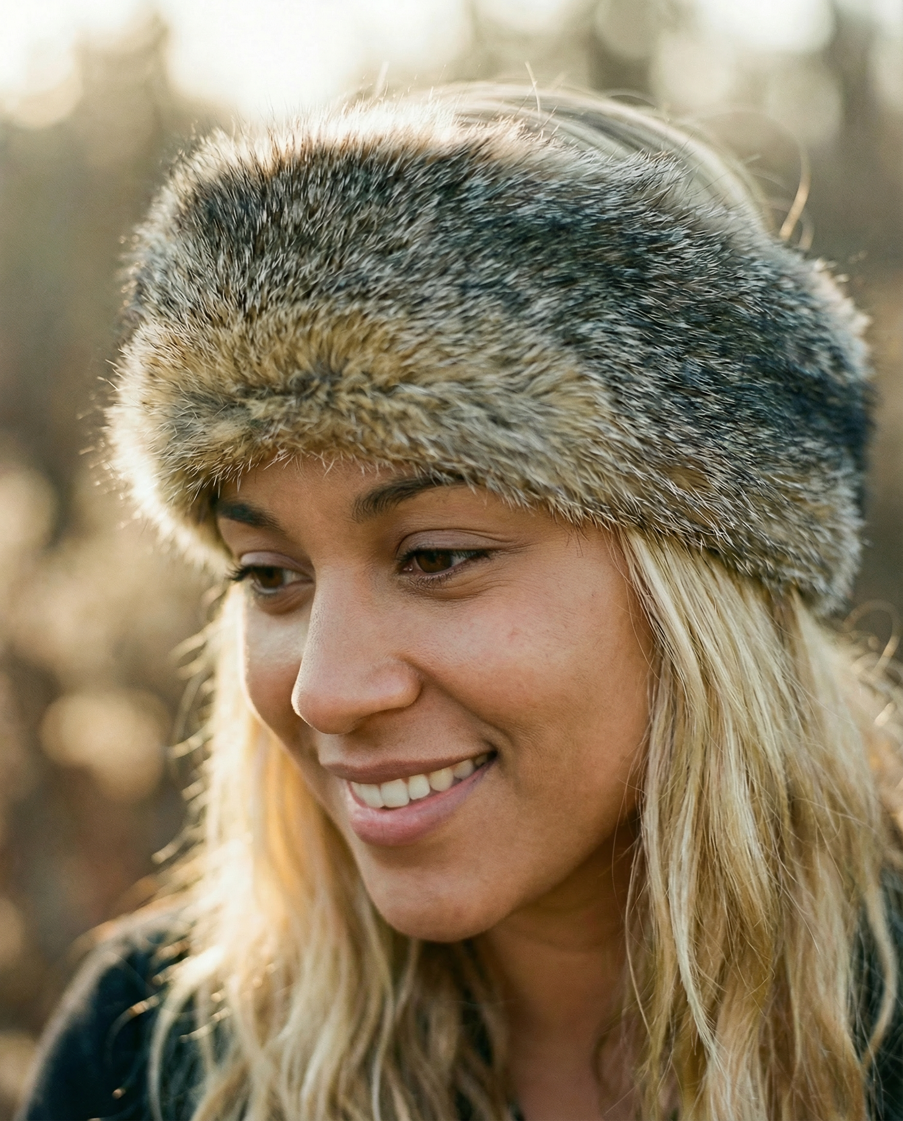 Northern Classics Grey Fox Fur Headband