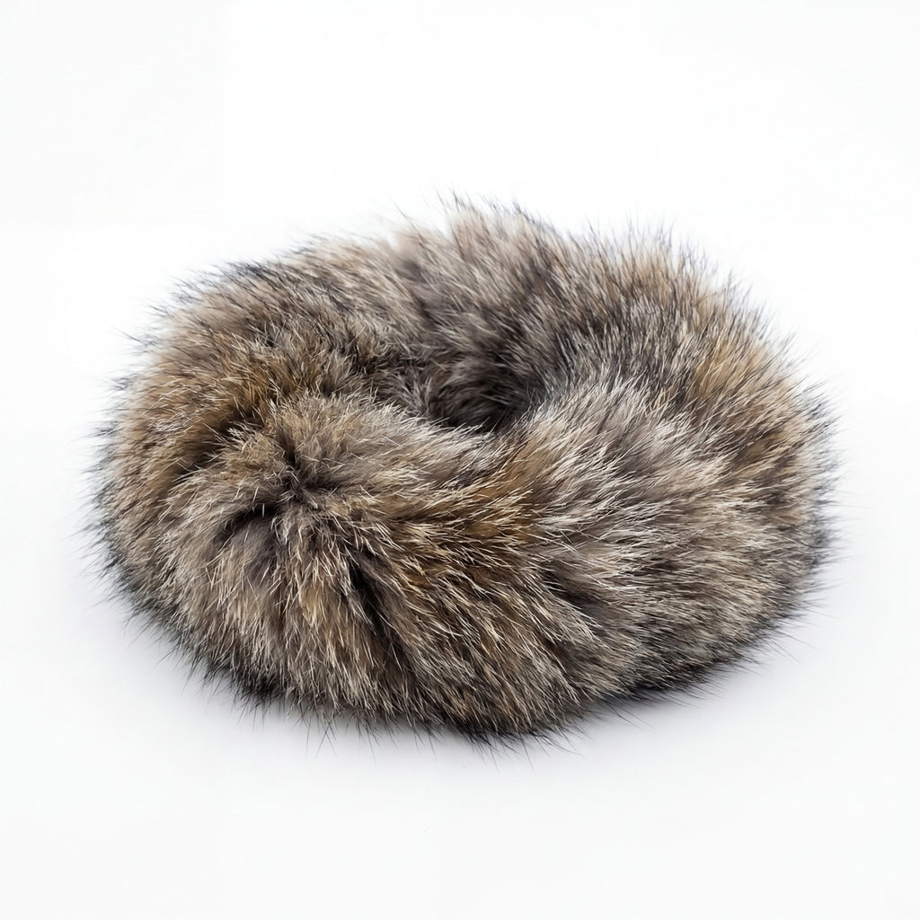Northern Classics Grey Fox Fur Scrunchie