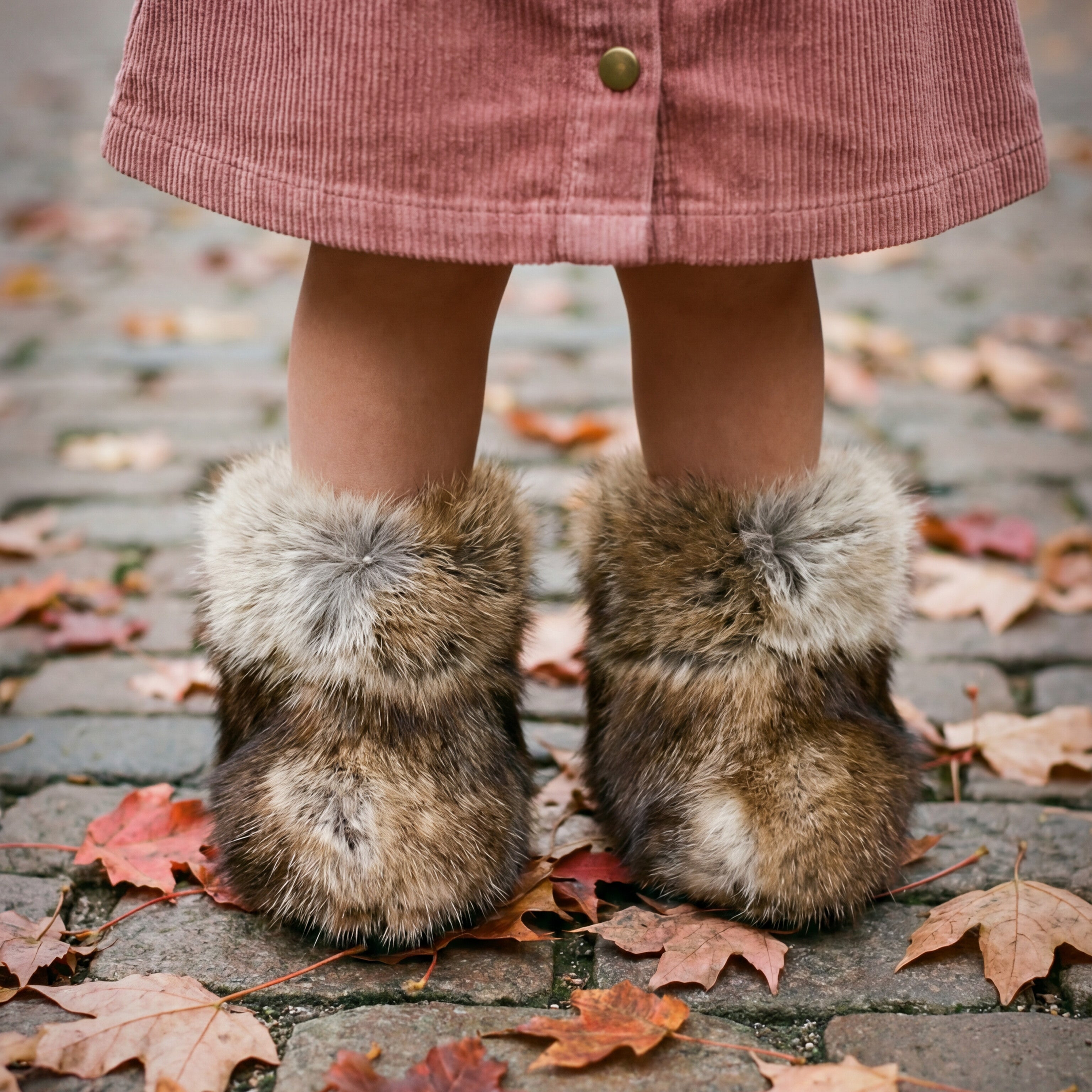 Northern Classics Muskrat Fur Baby Booties
