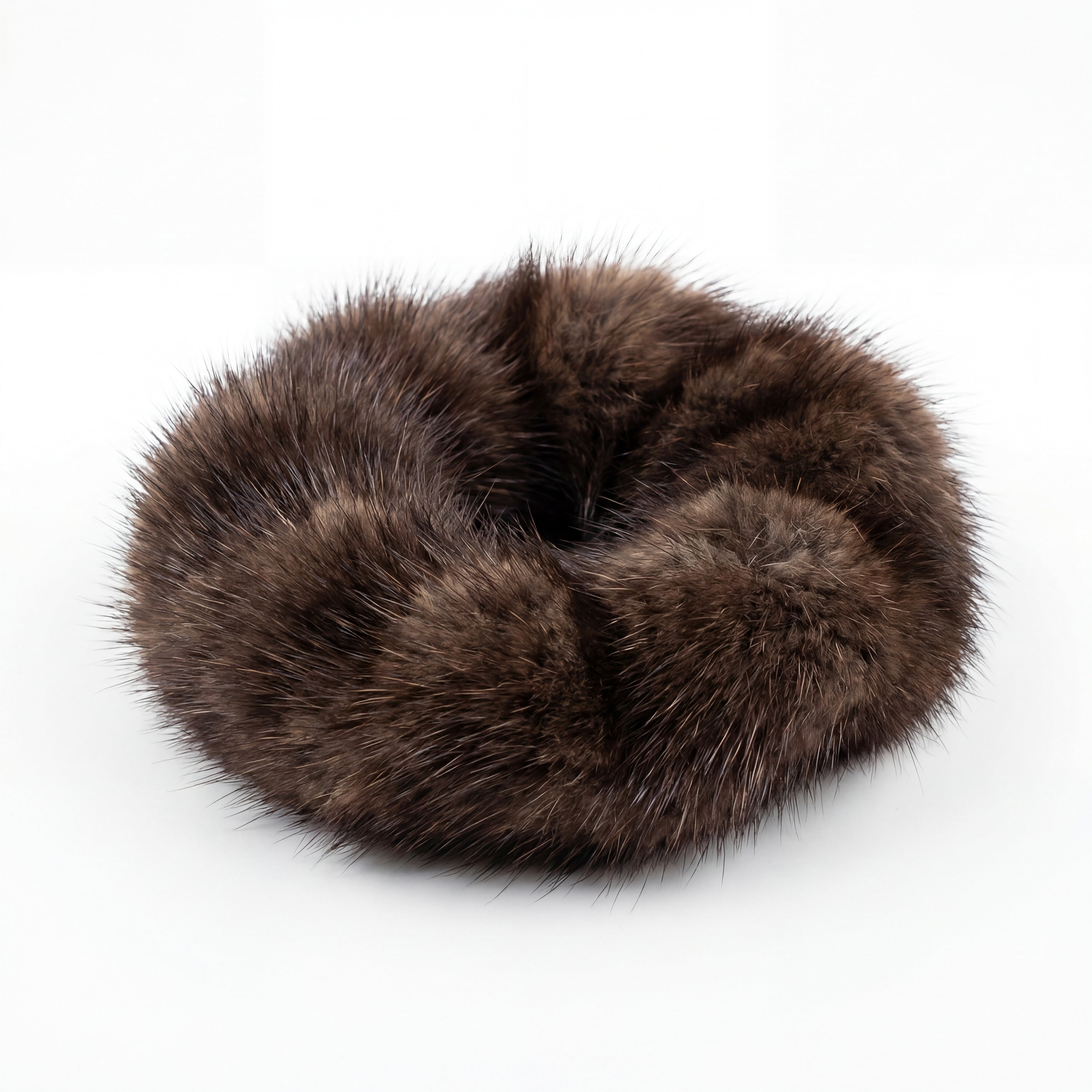 Northern Classics Muskrat Fur Scrunchie