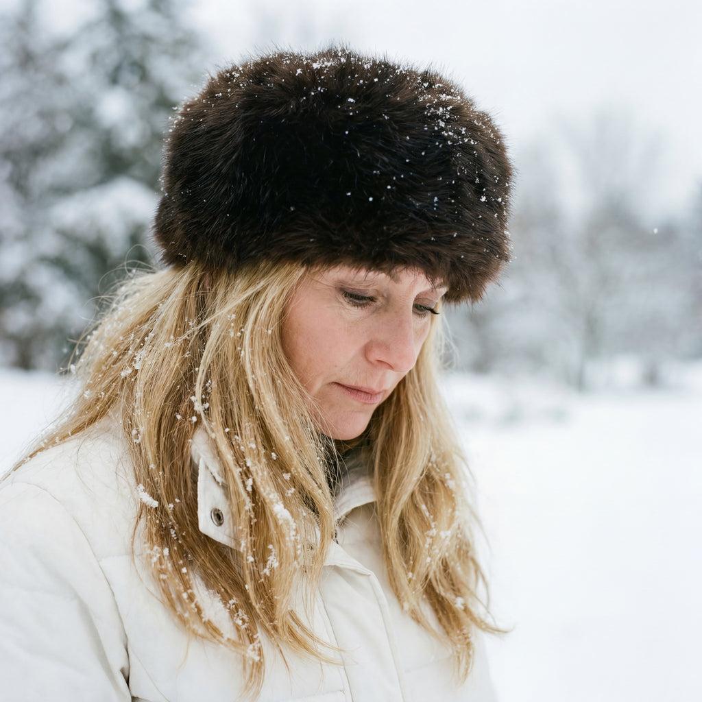 Northern Classics Pillbox Style Beaver Fur Hat