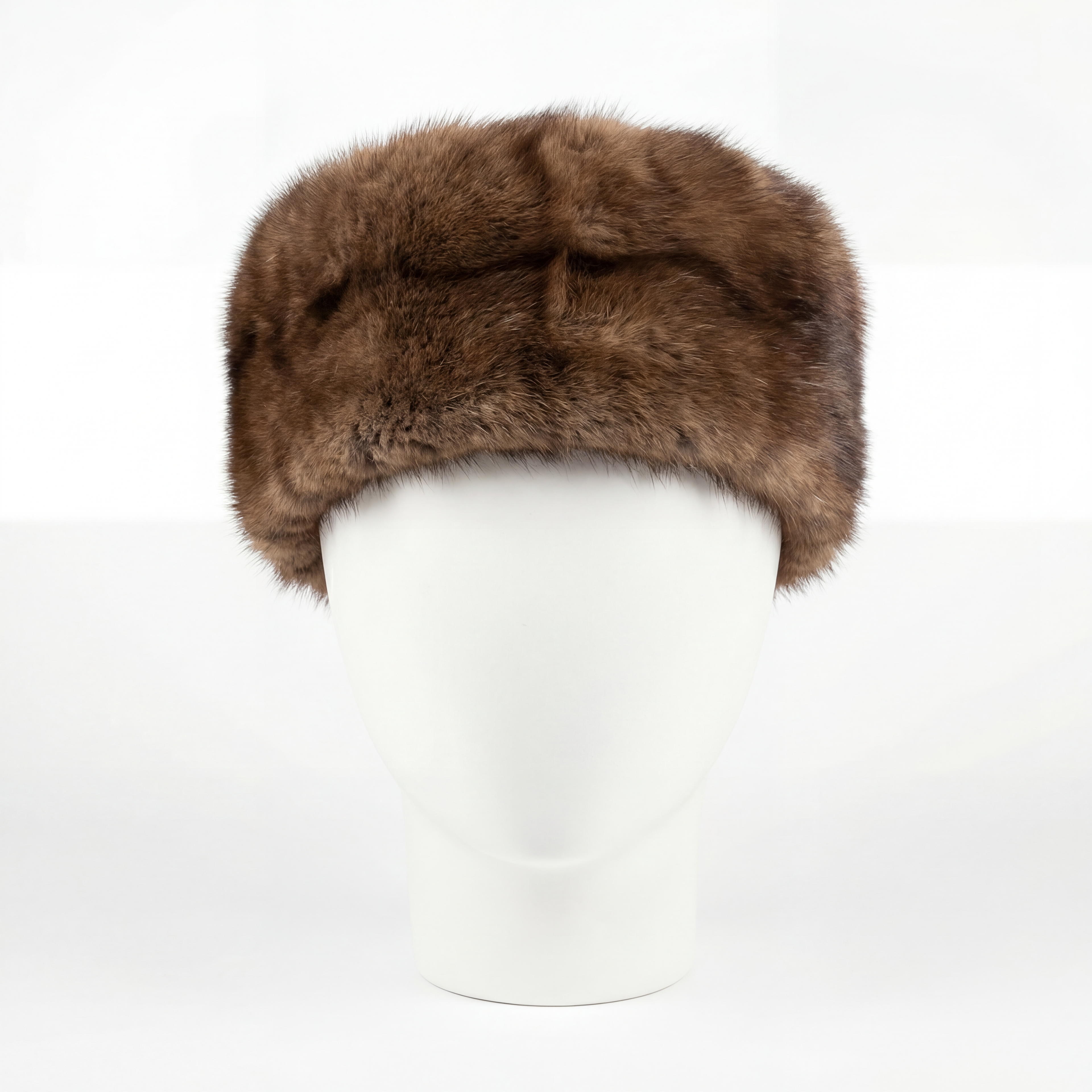 Northern Classics Pillbox Style Wild Mink Fur Hat
