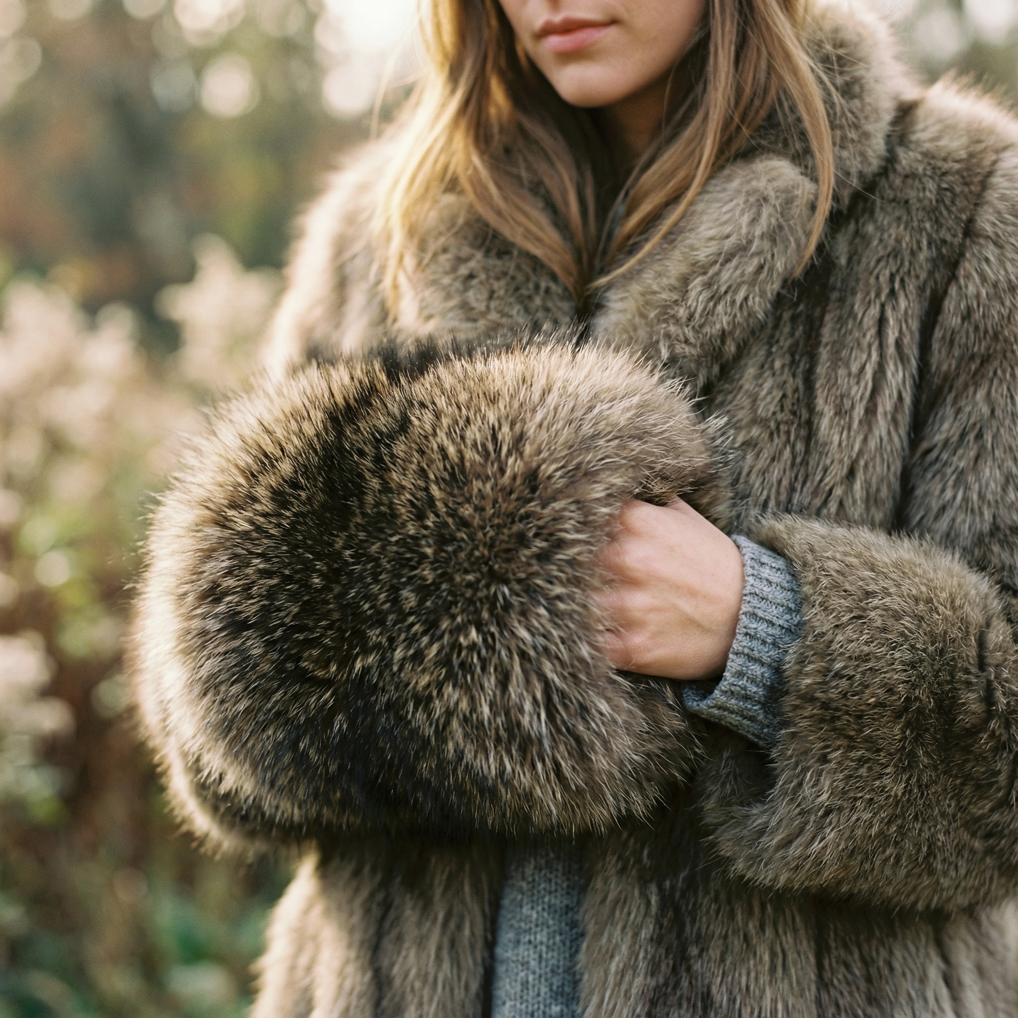 Northern Classics Raccoon Fur Hand Muffs