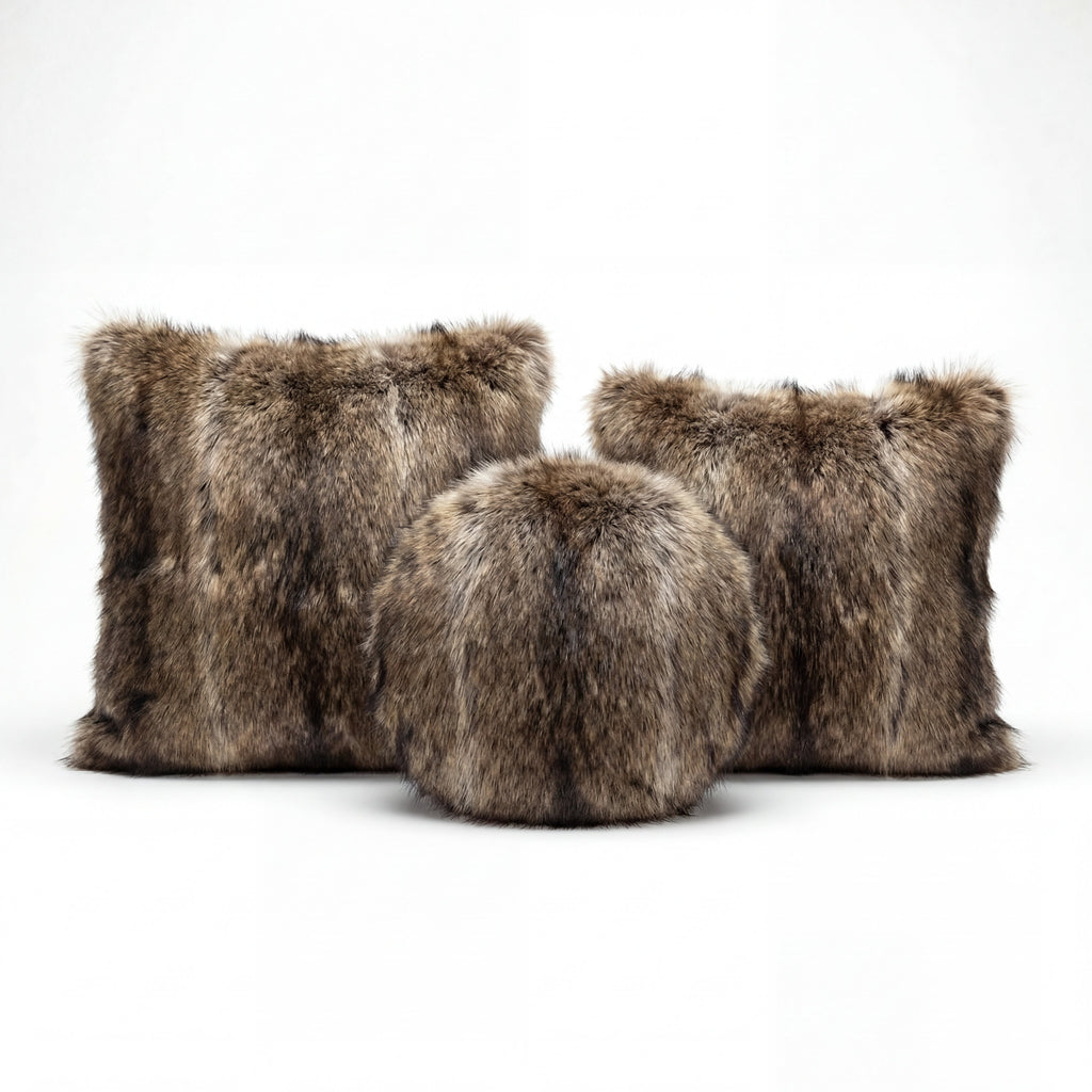 Northern Classics Raccoon Fur Pillows