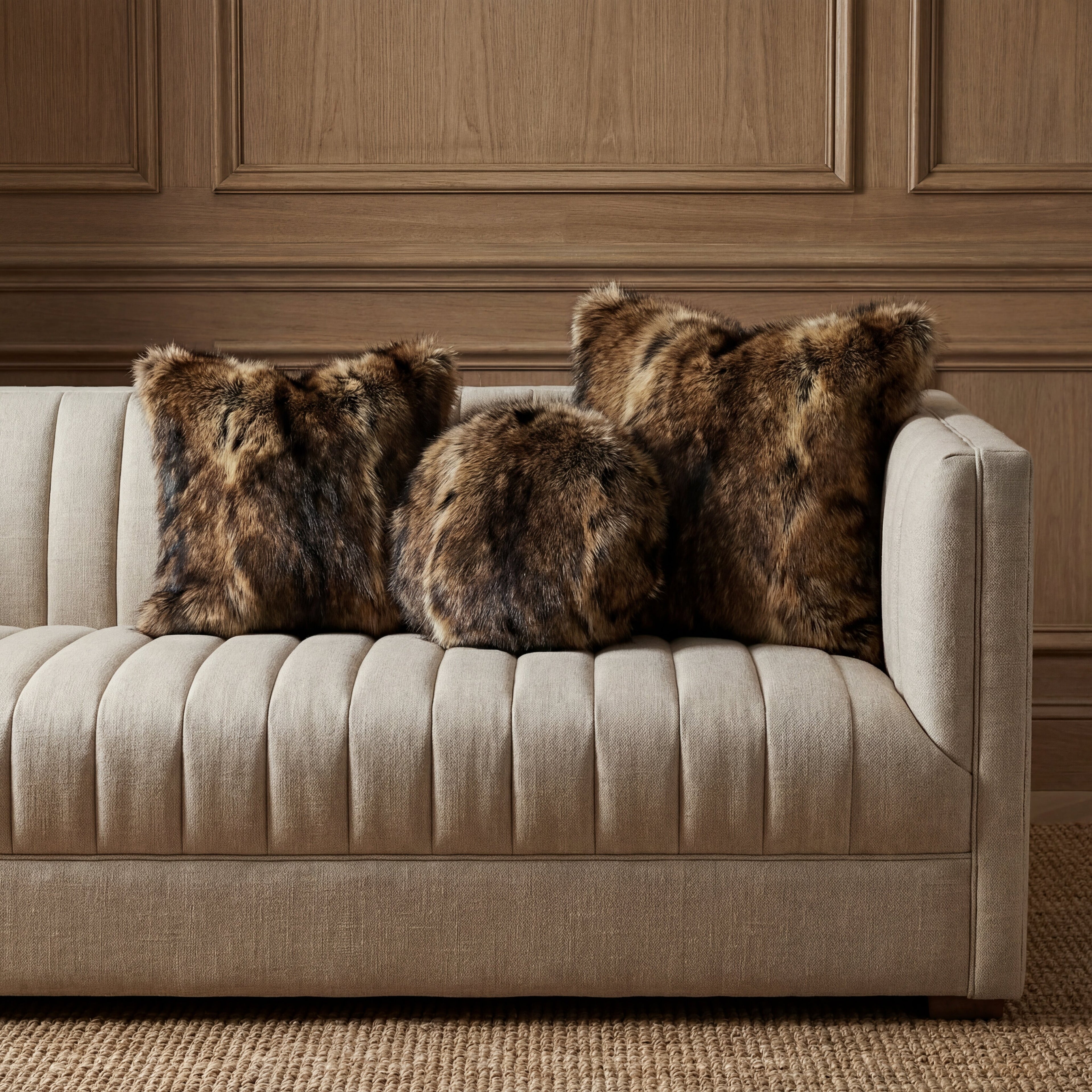 Northern Classics Raccoon Fur Pillows