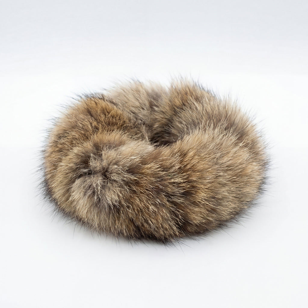 Northern Classics Raccoon Fur Scrunchie
