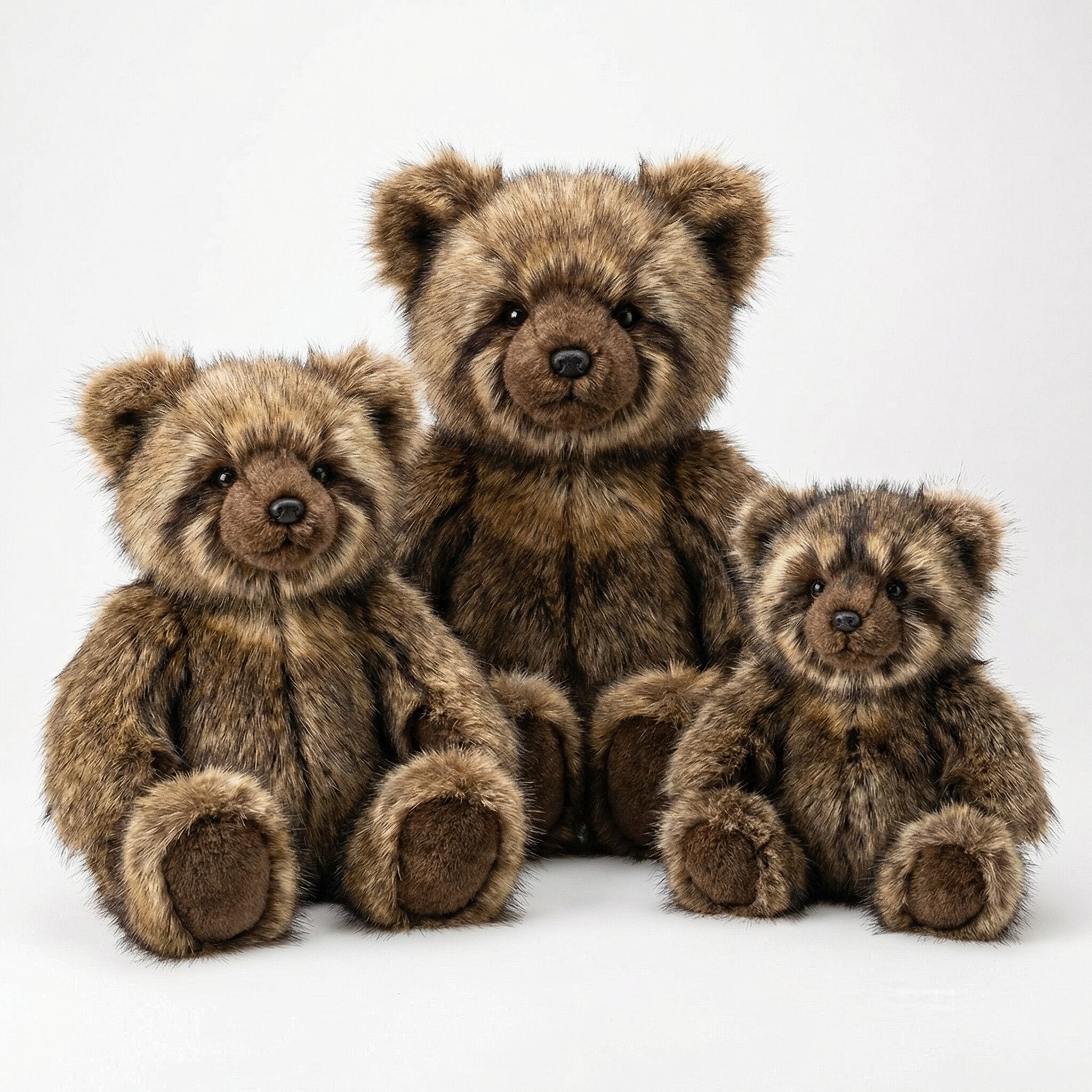 Northern Classics Raccoon Fur Teddy Bears