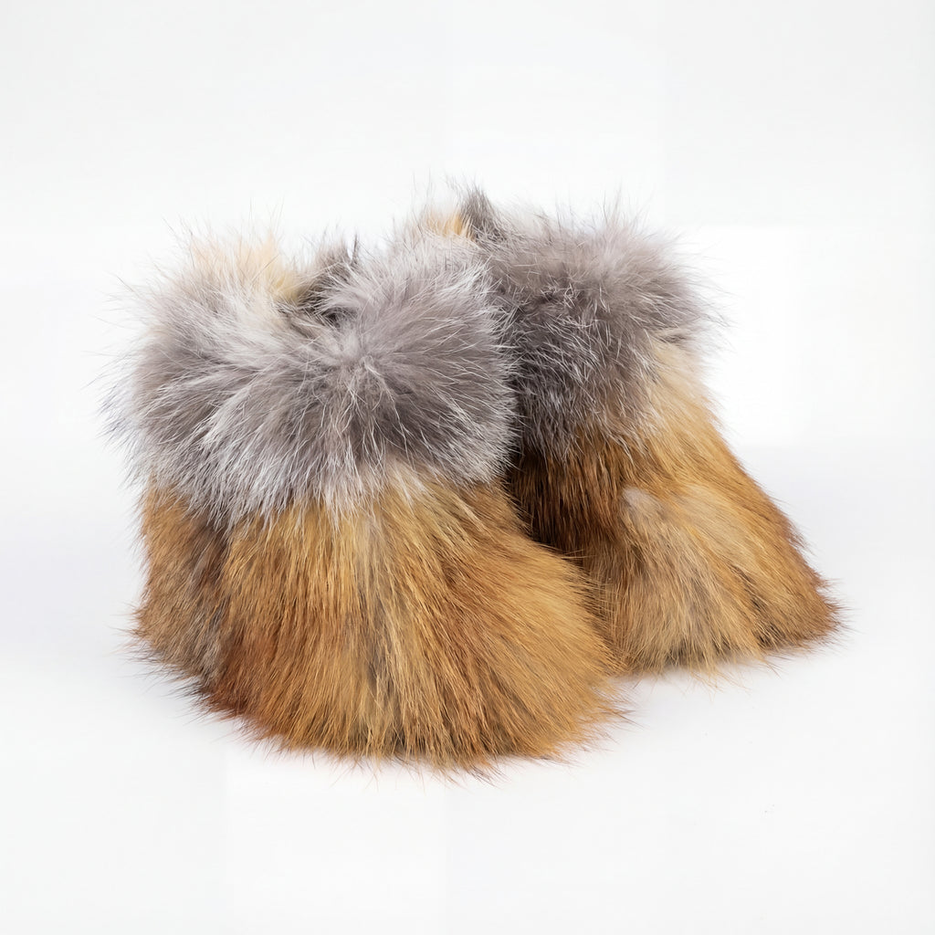 Northern Classics Red Fox Fur Baby Booties