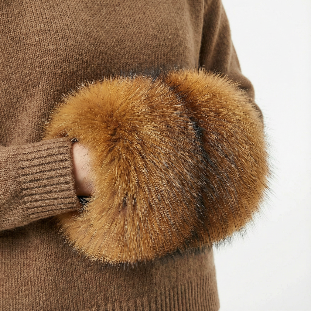 Northern Classics Red Fox Fur Hand Muffs