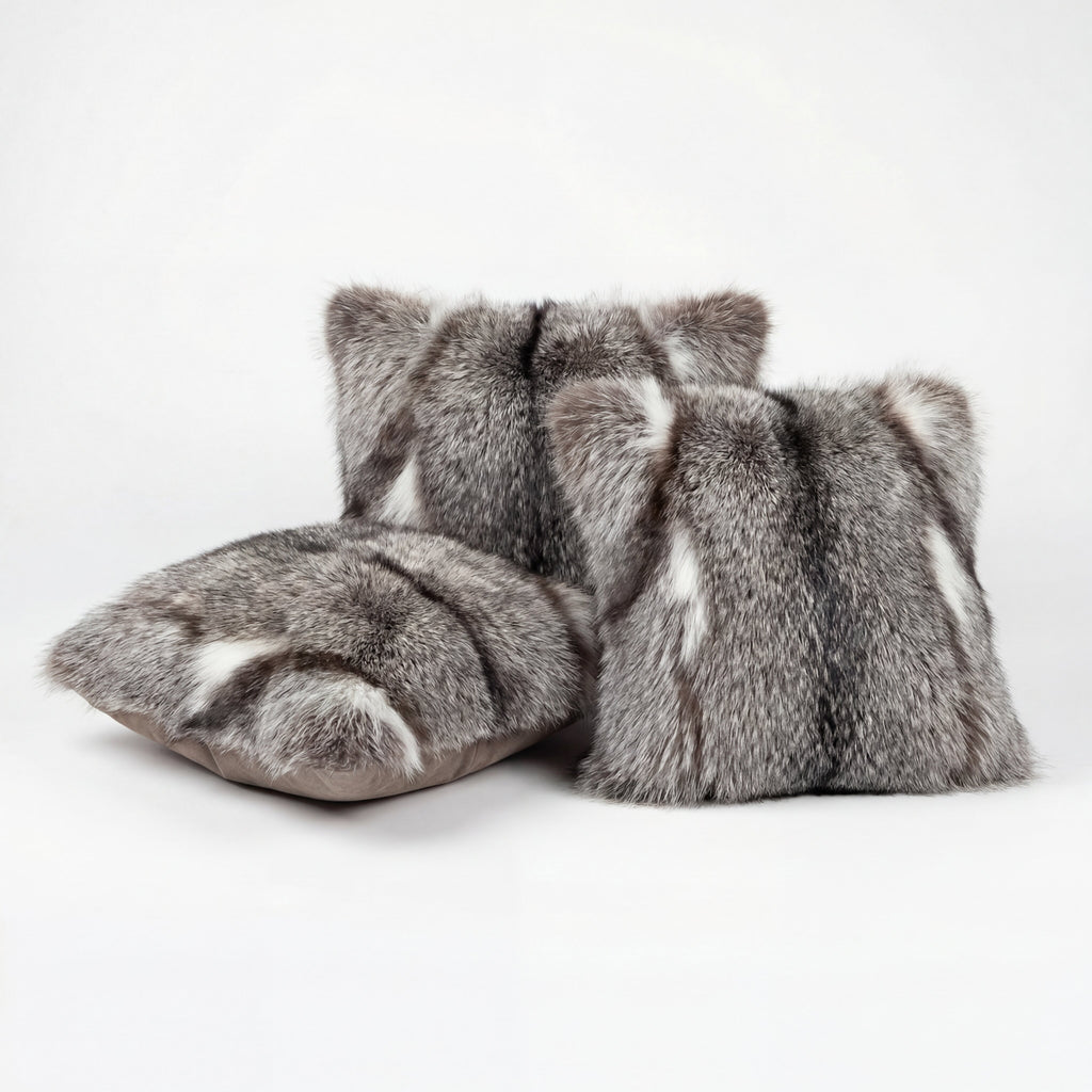 Northern Classics Silver Fox Fur Pillows