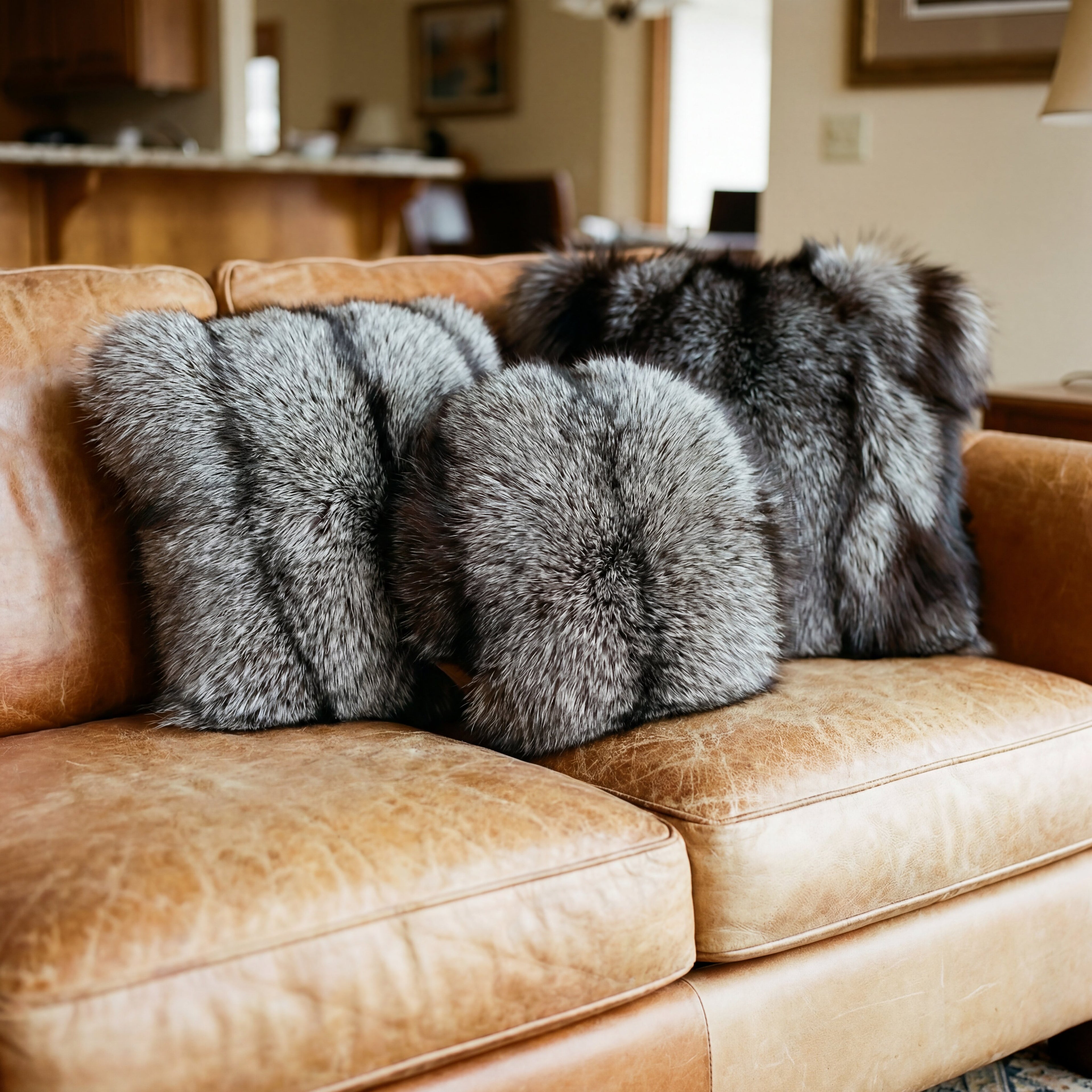 Northern Classics Silver Fox Fur Pillows