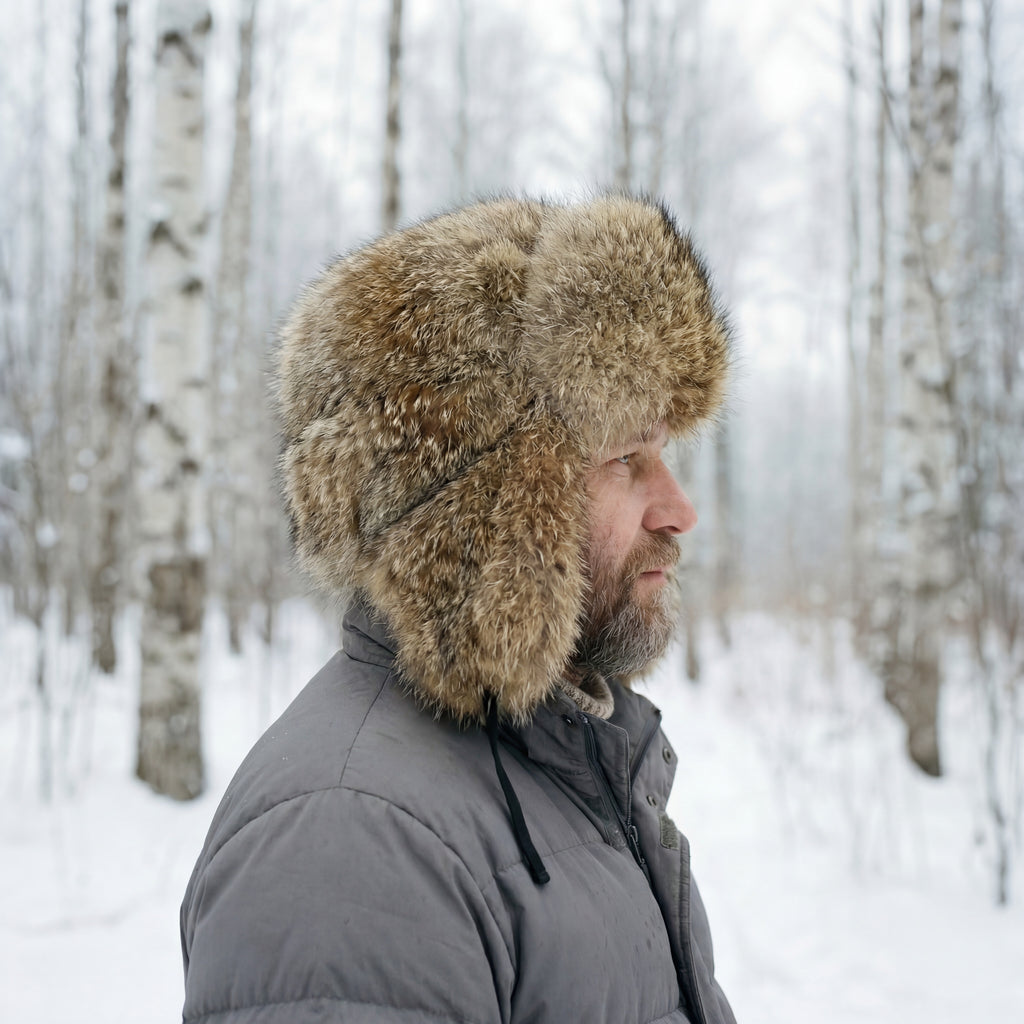 Northern Classics Trooper Style Coyote Fur Hat