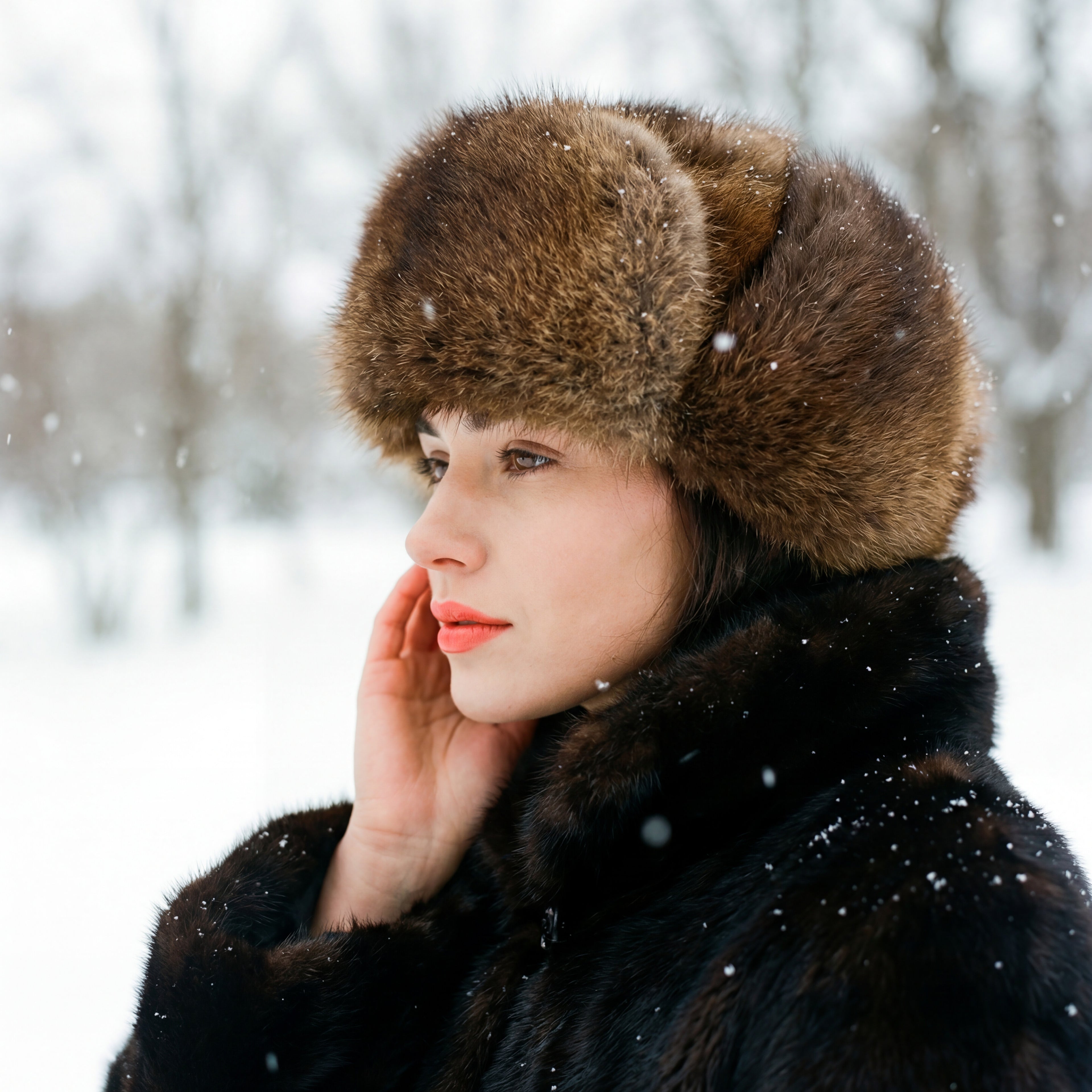 Northern Classics Trooper Style Muskrat Fur Hat