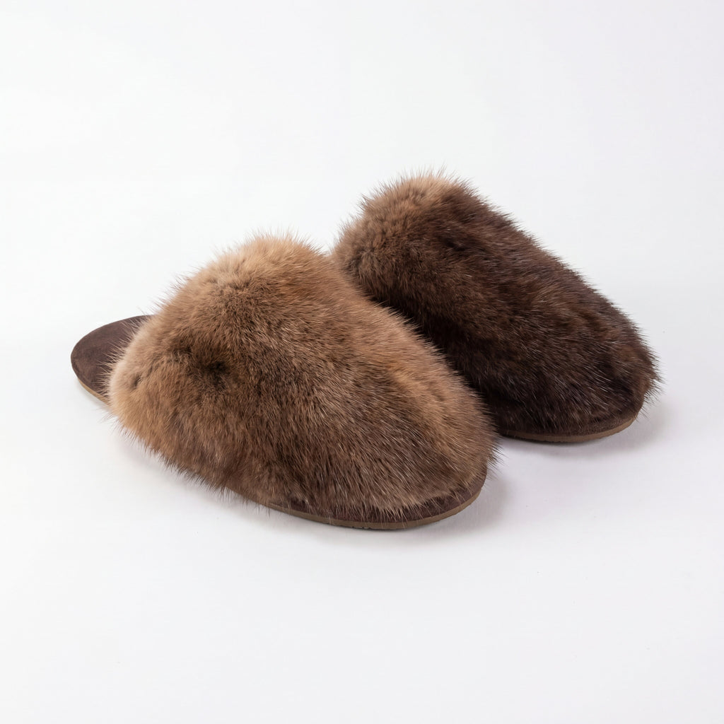 Northern Classics Wild Mink Fur Slippers