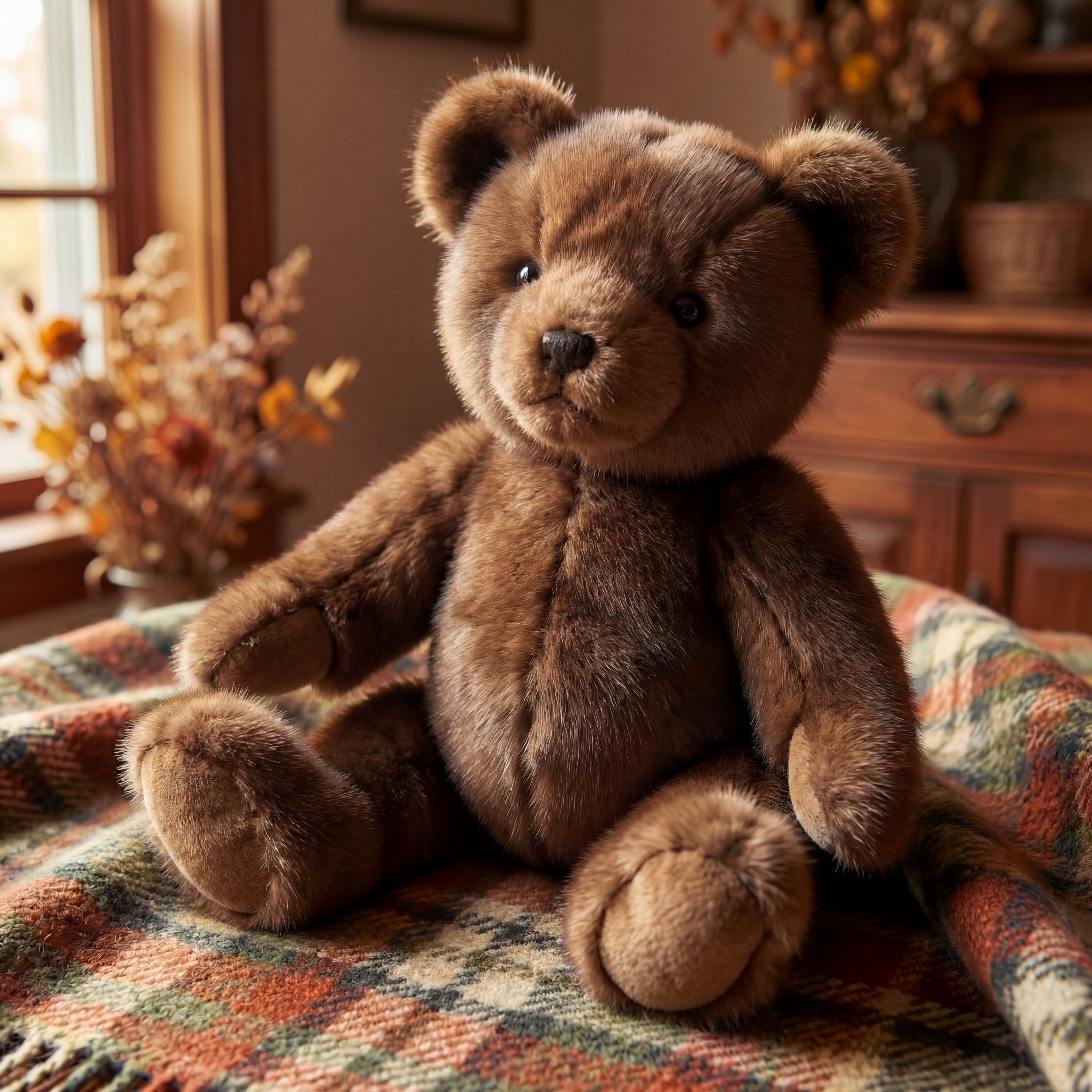 wild mink fur teddy bear