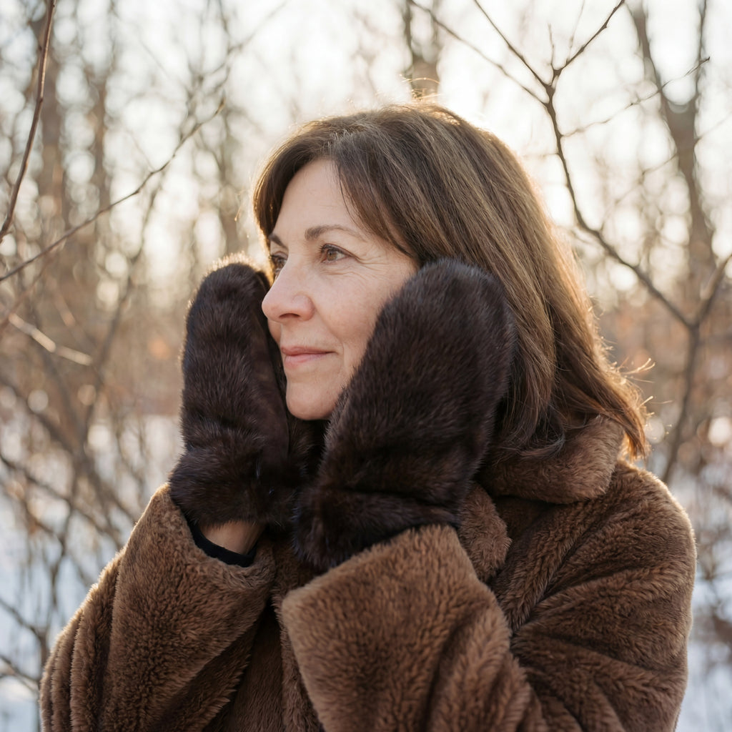 Northern Classics Women's Beaver Fur Mittens