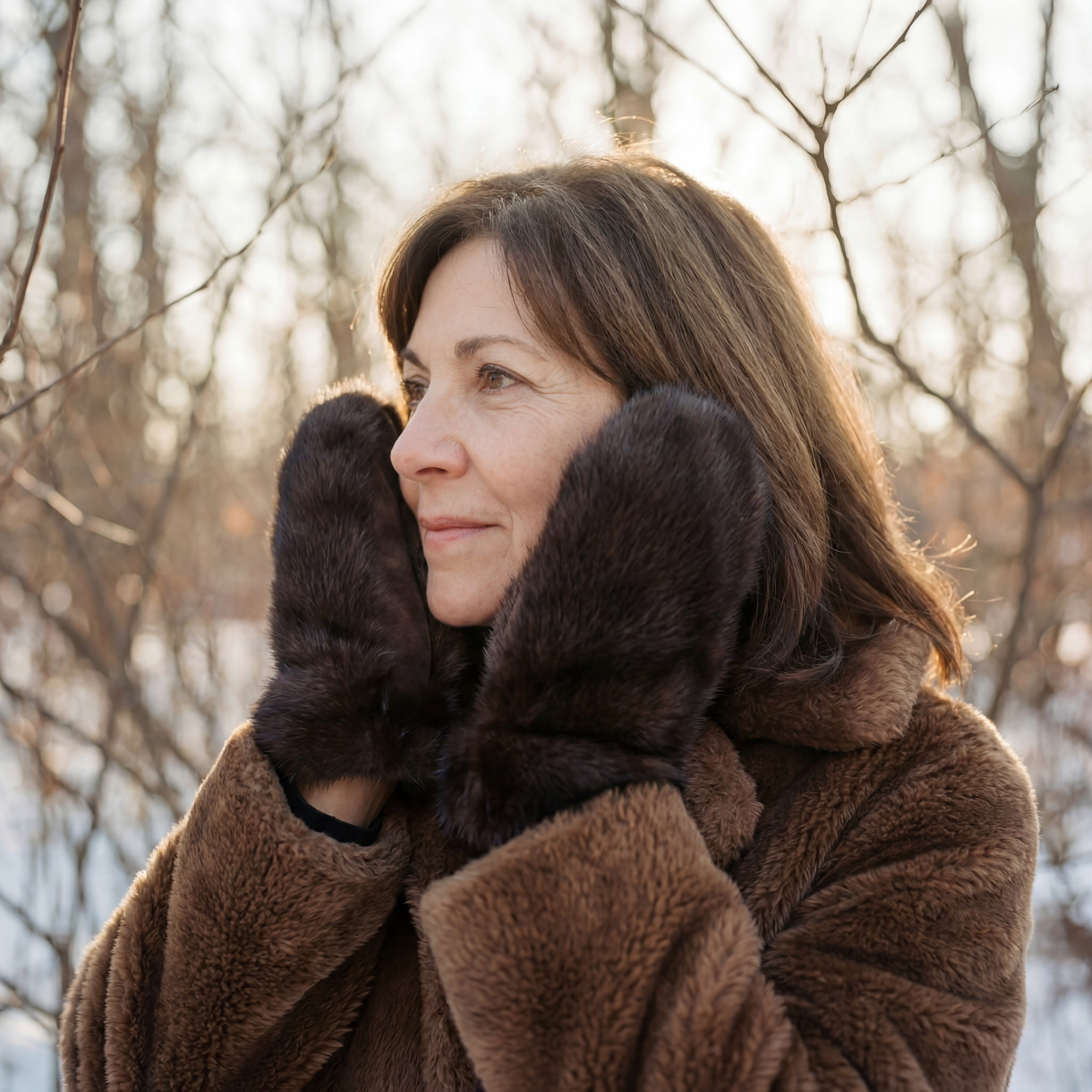 Northern Classics Women's Beaver Fur Mittens