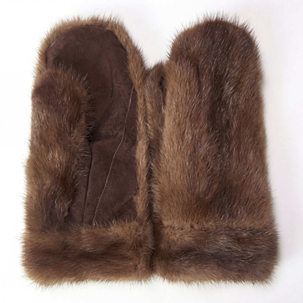 Northern Classics Women's Wild Mink Fur Mittens