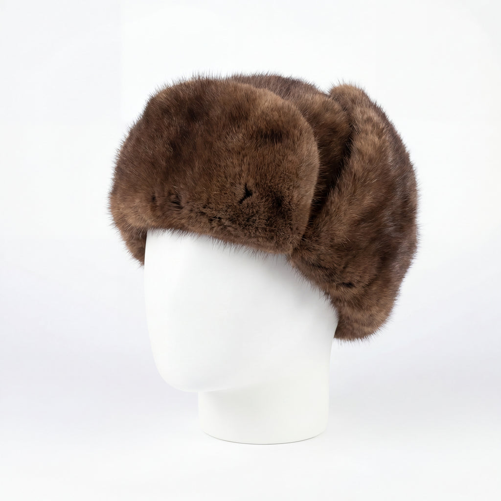 Northern Classics Trooper Style Wild Mink Fur Hat