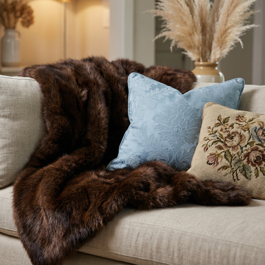 Northern Classics Beaver Fur Throw