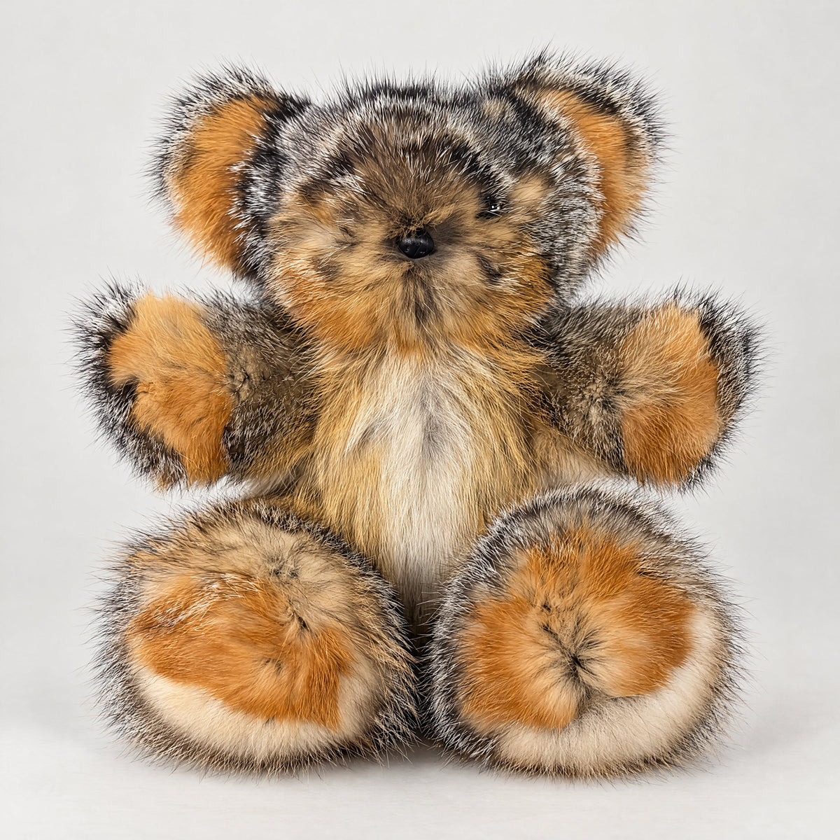 Northern Classics Gray Fox Fur Teddy Bears